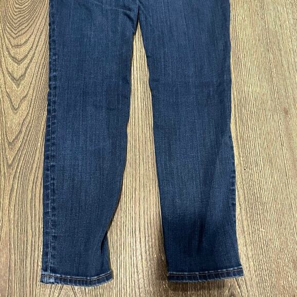Madewell Curvy High-Rise Skinny Jeans Whiskering Denim Dark Wash Blue Size 26 - Picture 10 of 13